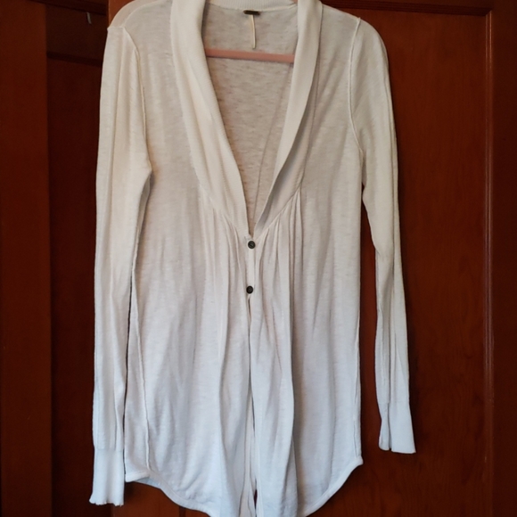 thin white cardigan